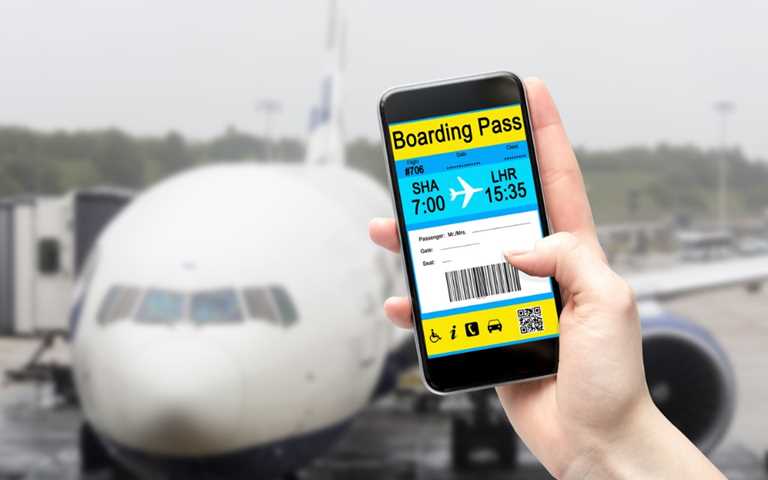 An electronic Boarding Pass on a smartphone screen demonstrating User Acceptance Testing