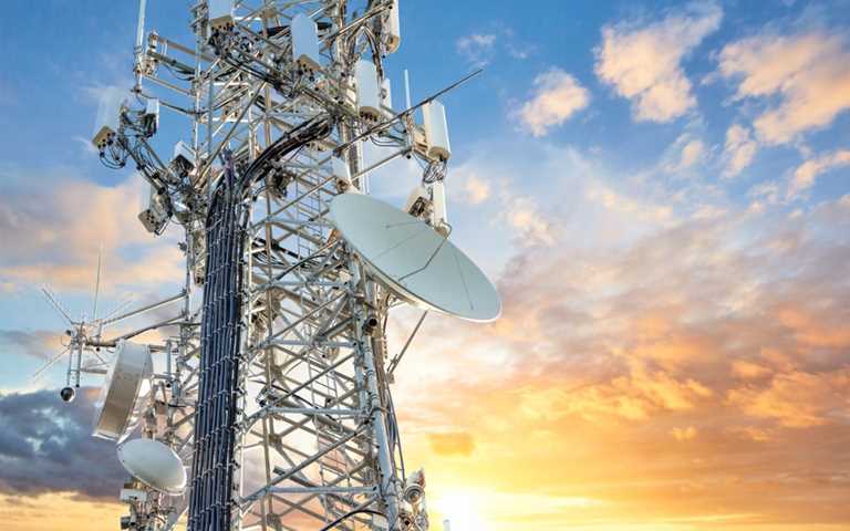 A Telecoms cellular communications tower for mobile phone networks